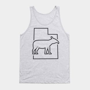 Utah Horse - Tapir  (black outline) Tank Top